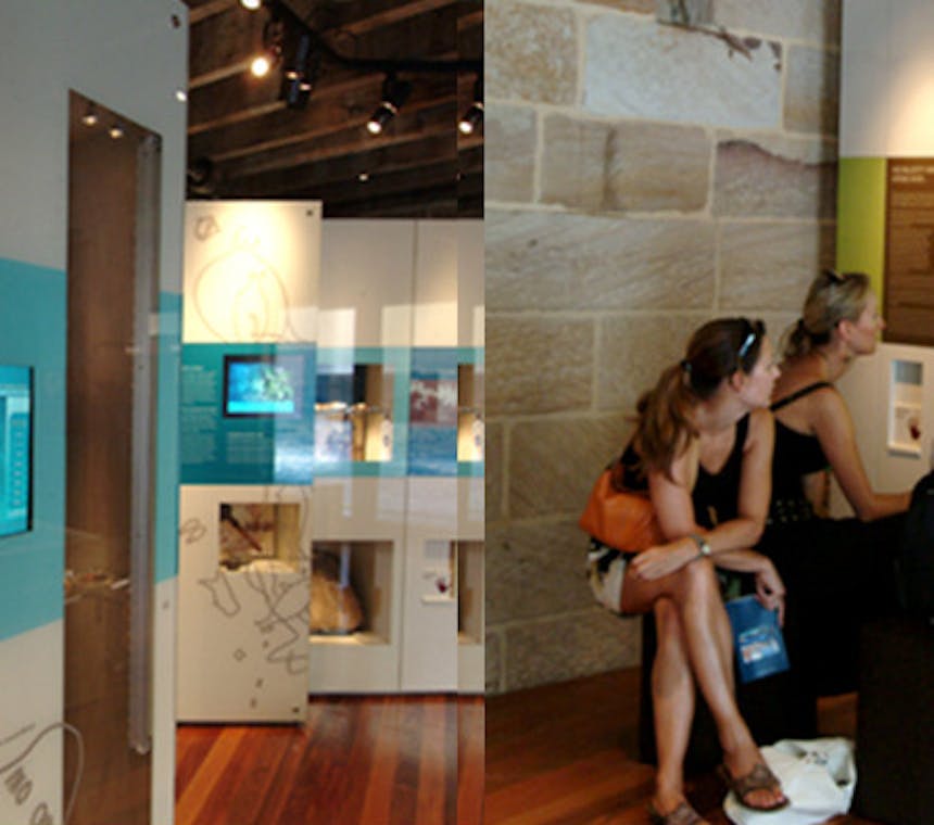 Innovative digital exhibition for a Sydney museum in a heritage building.