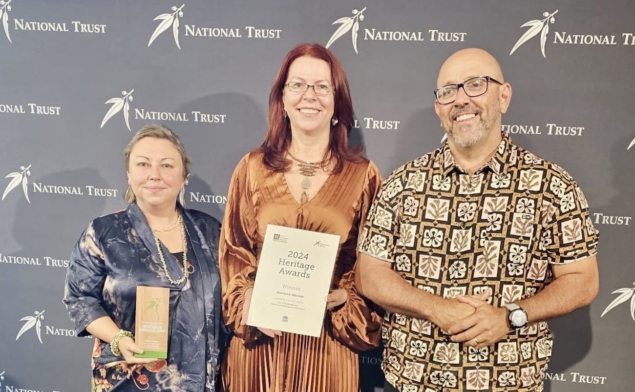Beata Kade Andrew Smith and Nicole Chaffey with National Trust Awards