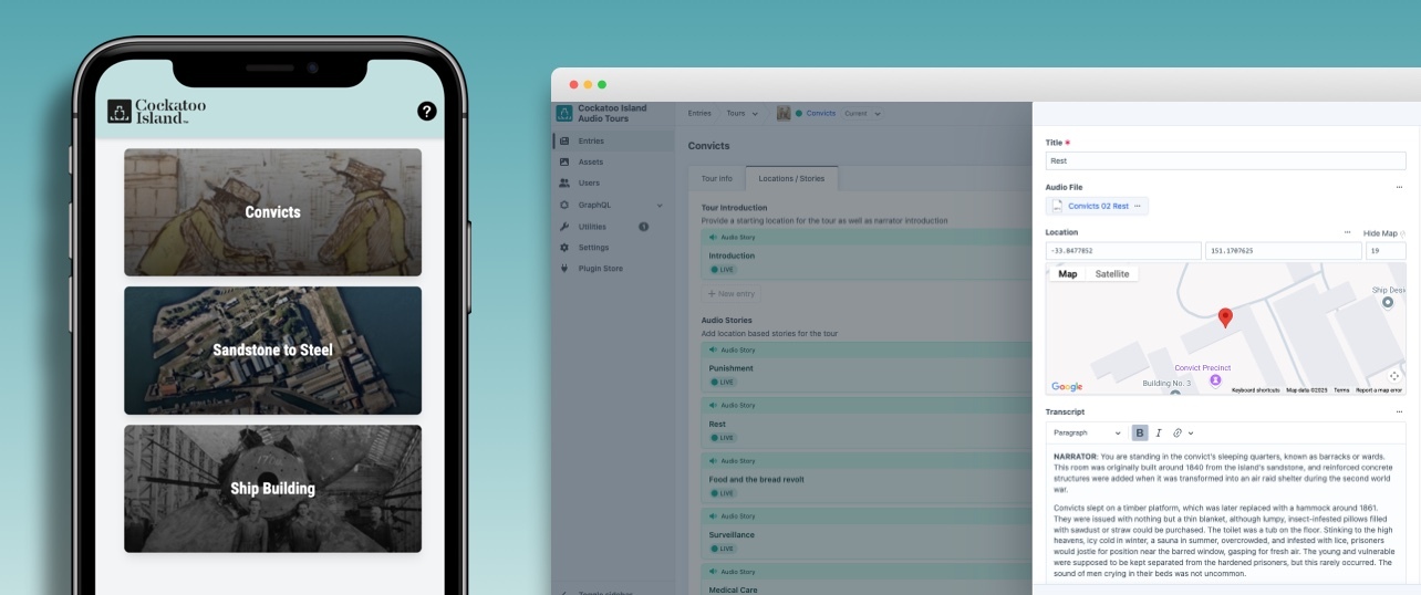 Cockatoo island app cms